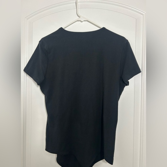 Abercrombie & Fitch Short Sleeve Black Bodysuit size XL chic minimalist 90s - Picture 3 of 7
